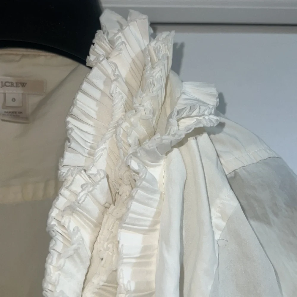 Like New-0-J.Crew Ruffle Button-Down Shirt